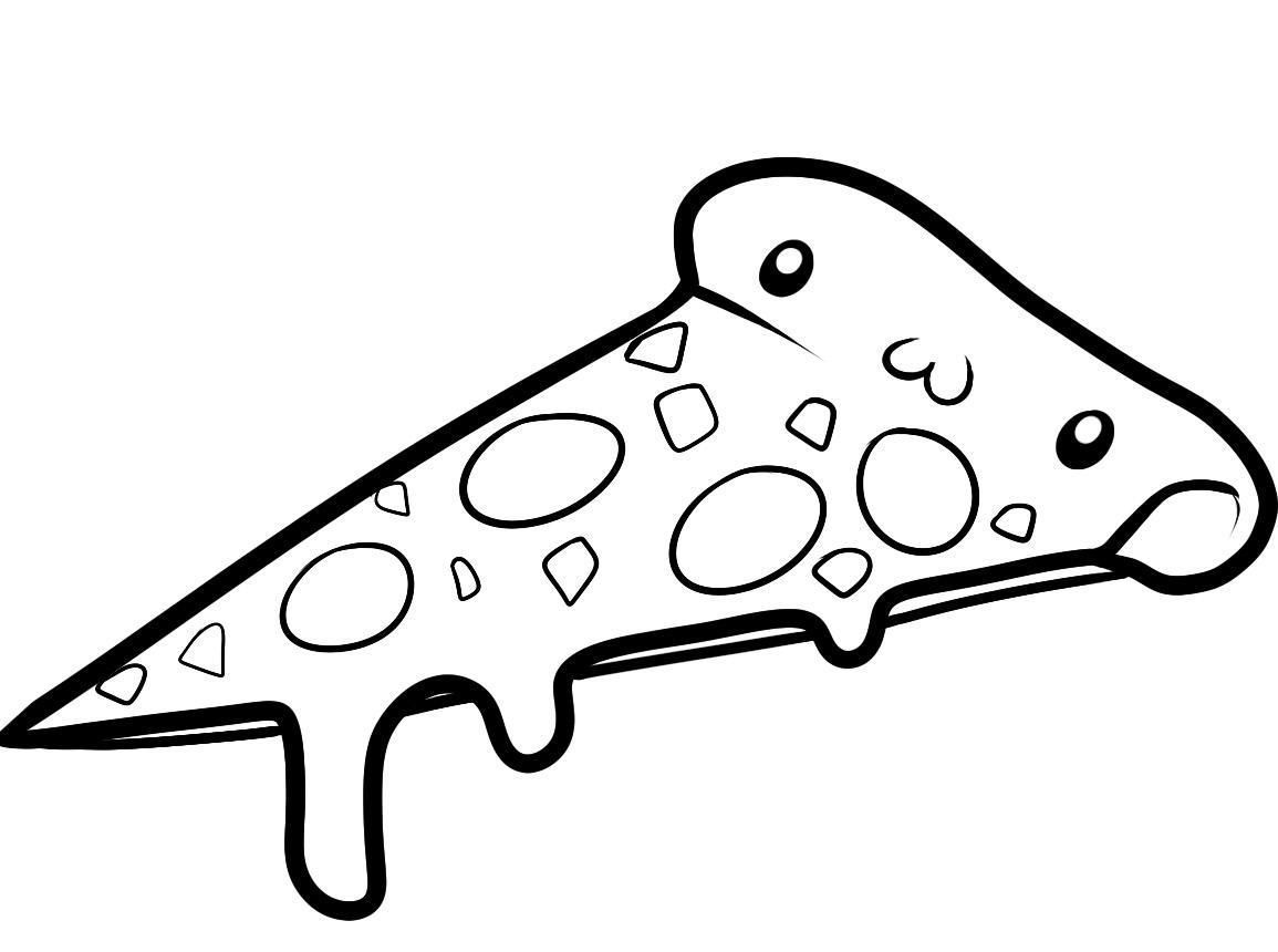 Plansa de colorat cu Pizza 5 28